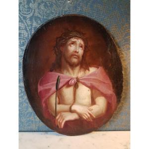 Painting From Northern Italy, 17th. Suffering Christ. 