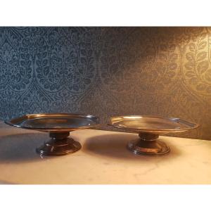 Paire  Tazza's  En Metal Argent.  Art- Deco Style  Puiforcat.