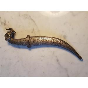 Malaysian Dagger With Elephant Handle. 20th Century. 