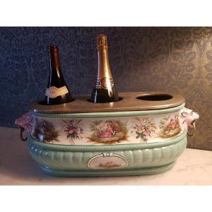 Refroidisseur De Champagne En  Porcelaine  Nap.lll. 