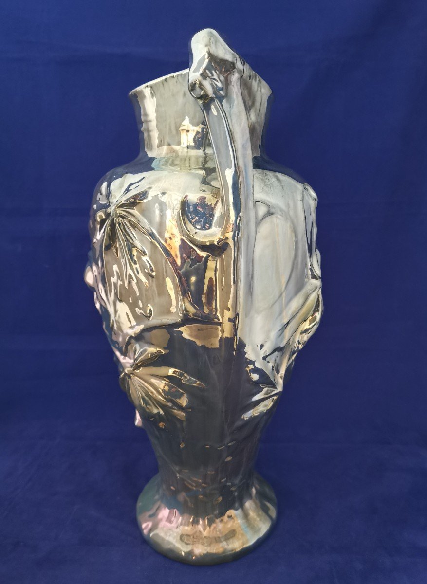 Grand vase en Grès Flammé de Rambervillers A. Cytere décor Art Nouveau -photo-6