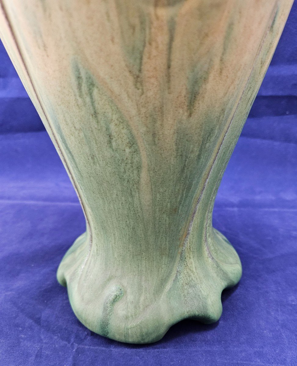 Earthenware Vase By Jérôme Massier In Vallauris, Art Nouveau Stoneware-photo-5