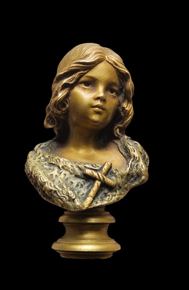 Seal, Wax Stamp In Gilded Bronze Signed Luca Madrassi Late 19th Century 