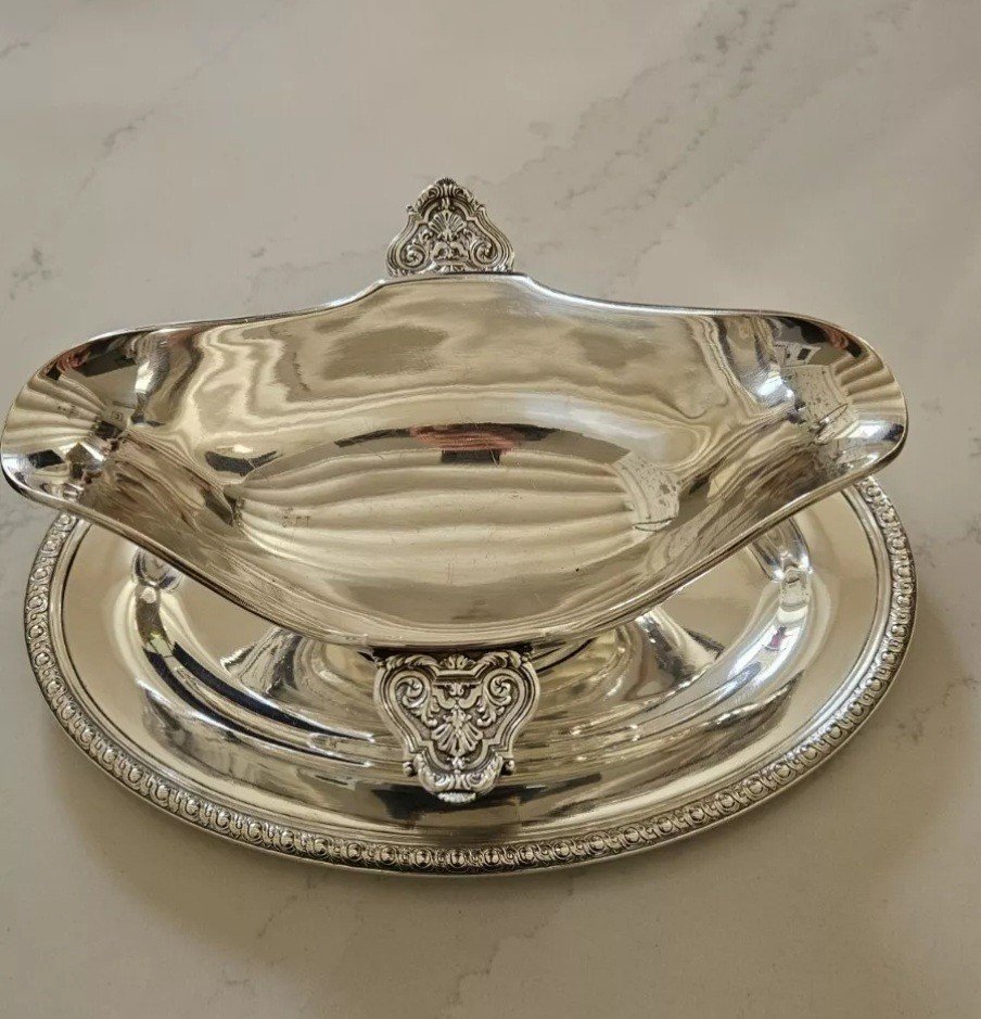 Christofle, saucière en métal argenté 