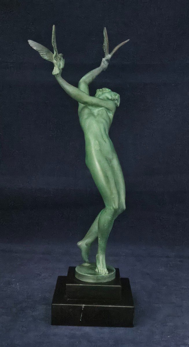 Fayral par Max le Verrier sculpture Art Déco circa 1930-photo-3