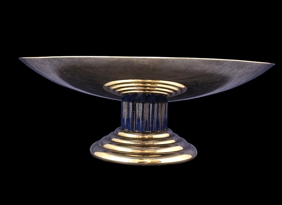 Puiforcat, Silver-plated Art Deco Cup, Model Created By émile Puiforcat In 1930-photo-2