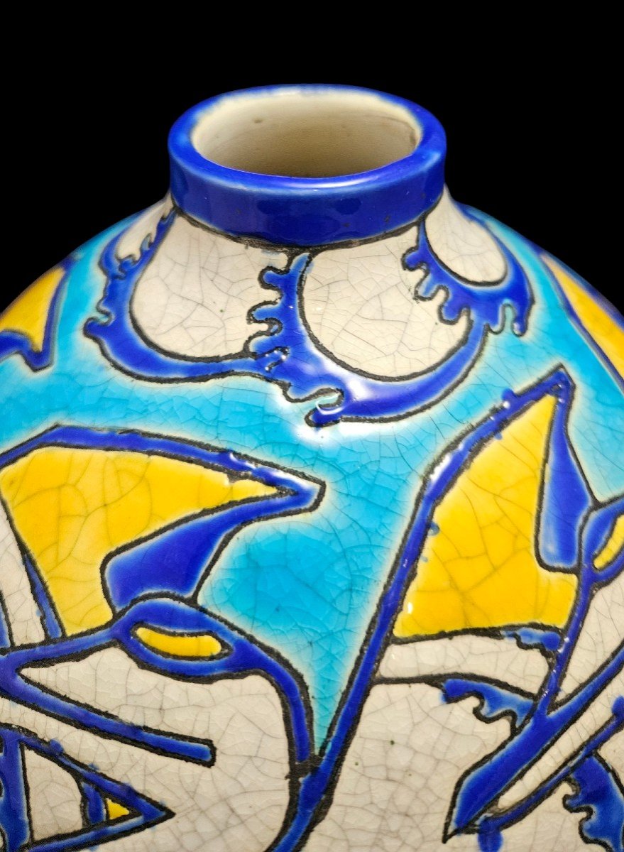 Charles Catteau Boch Frères Art Deco Ceramic Vase 1925-photo-2