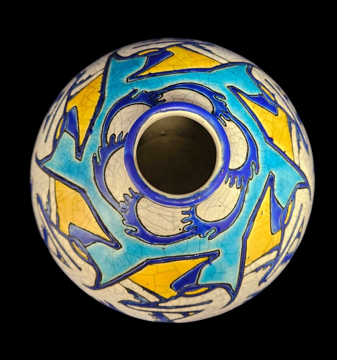 Charles Catteau Boch Frères Art Deco Ceramic Vase 1925-photo-1