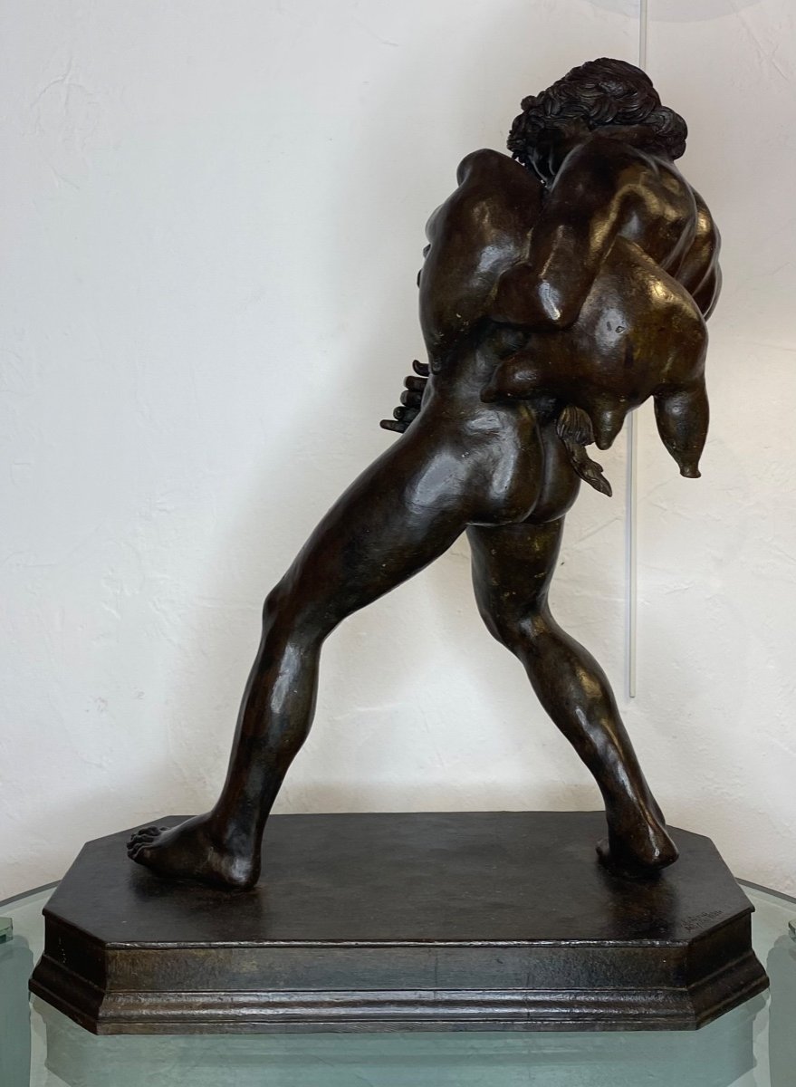Sculpture Bronze - Faune à La L’outre - Sabatino - Italie - XIX ème-photo-4