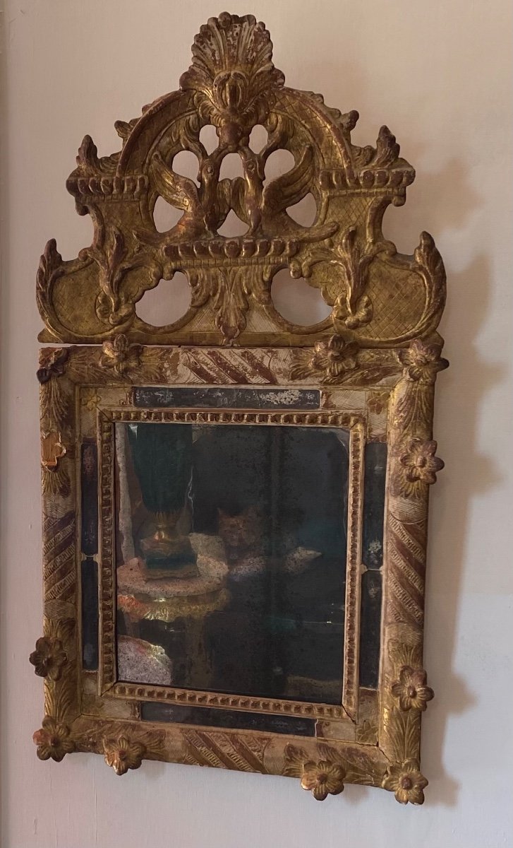 Parecloses Mirror - Golden Wood - Regency Period - France - XVII Ith-photo-2