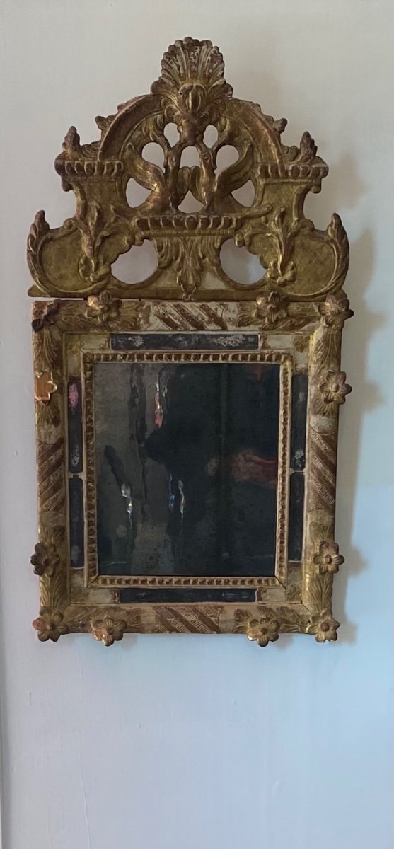 Parecloses Mirror - Golden Wood - Regency Period - France - XVII Ith