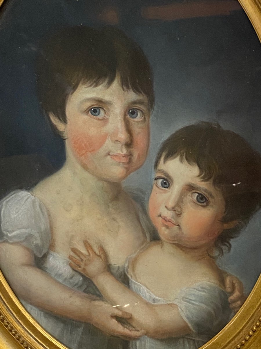 Framed Portrait - Pastel - Jb Hirschmann - Empire - Germany - 18th Century-photo-2