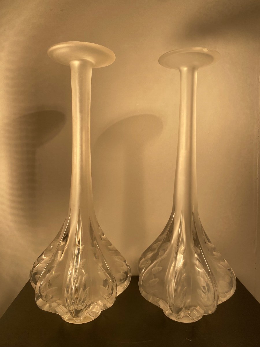 Set Of Vases - Lalique - Marie Claude - France - 20th Century