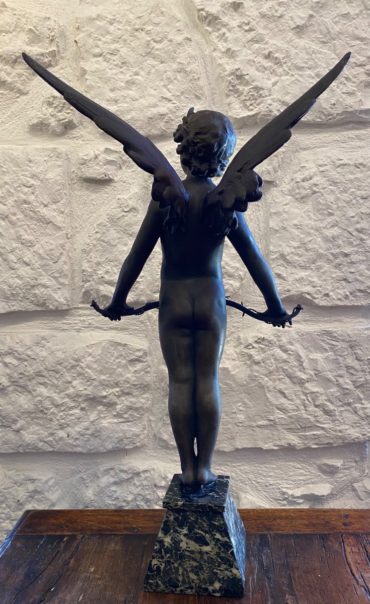 Sculpture  - Cupidon - A. Moreau - France - Fin XIX ème -photo-3