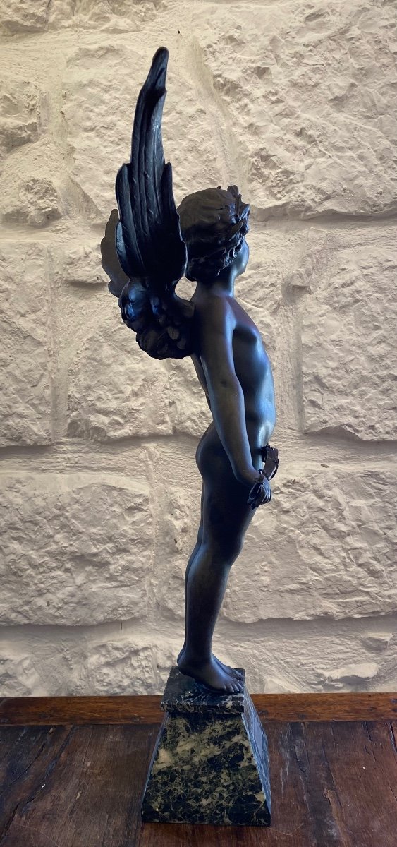 Sculpture  - Cupidon - A. Moreau - France - Fin XIX ème -photo-4