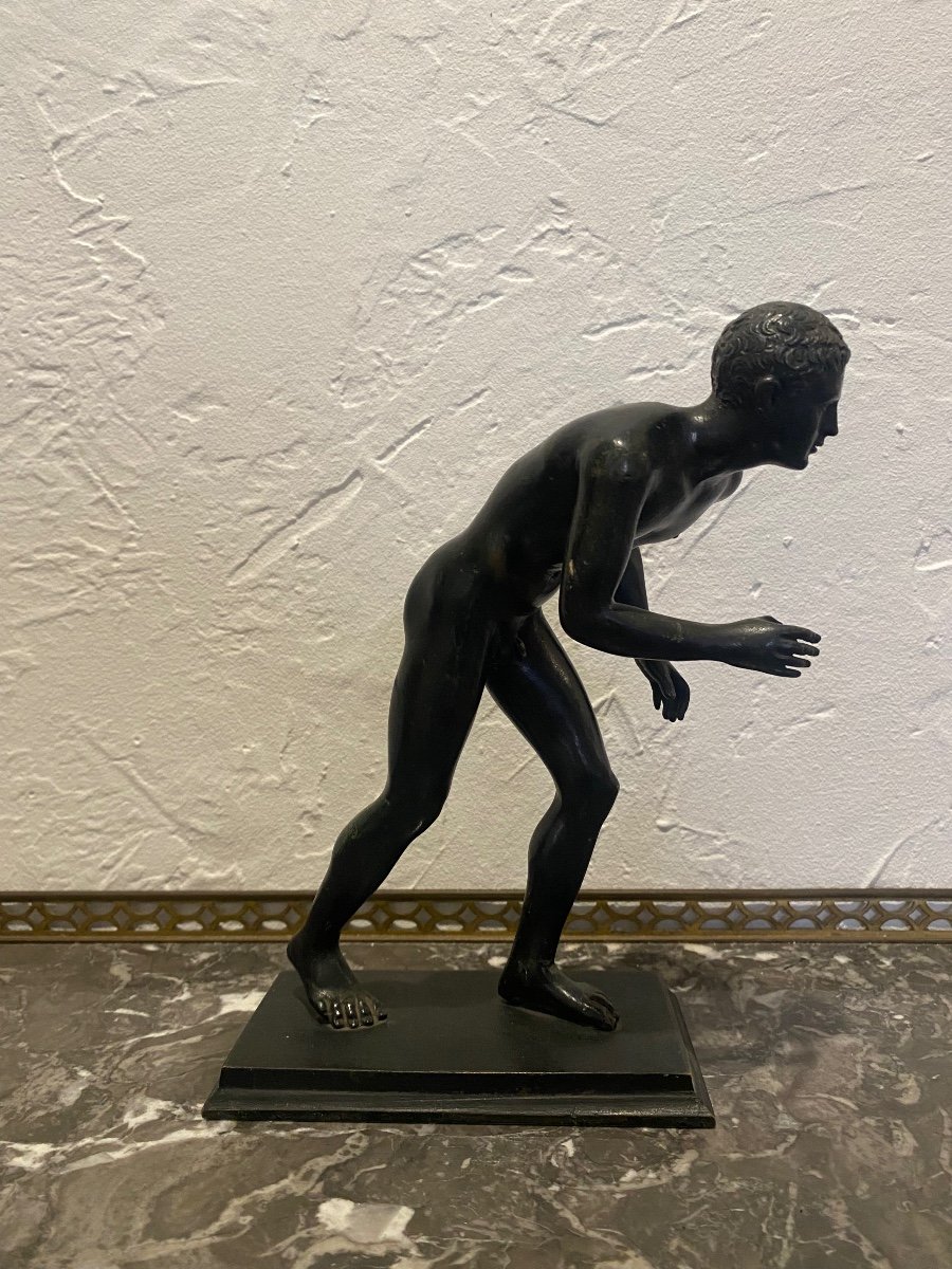 Sculpture - Bronze - Coureur - Grand Tour - Italie - XIX ème 