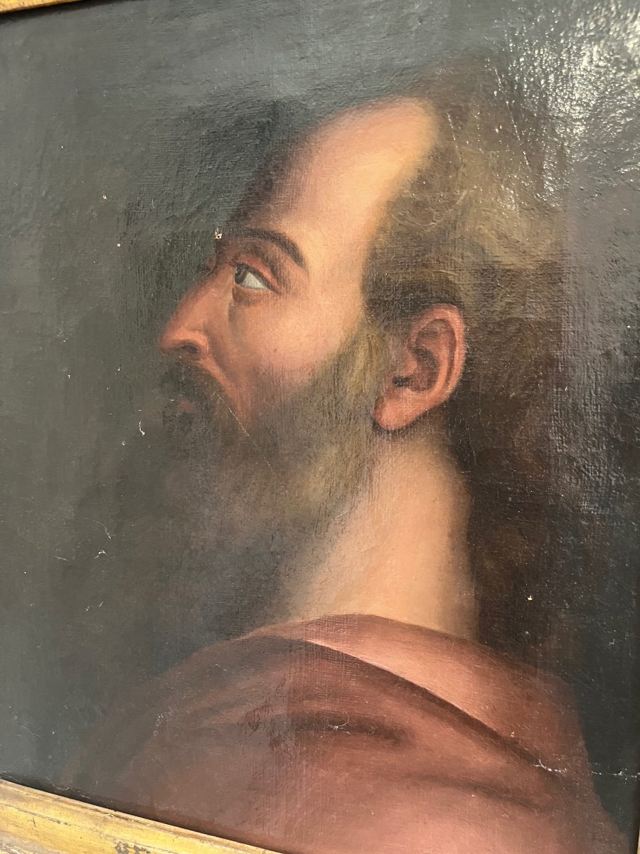 Tableau - Huile Sur Toile - Saint Joseph - Italie - XVIII ème -photo-3