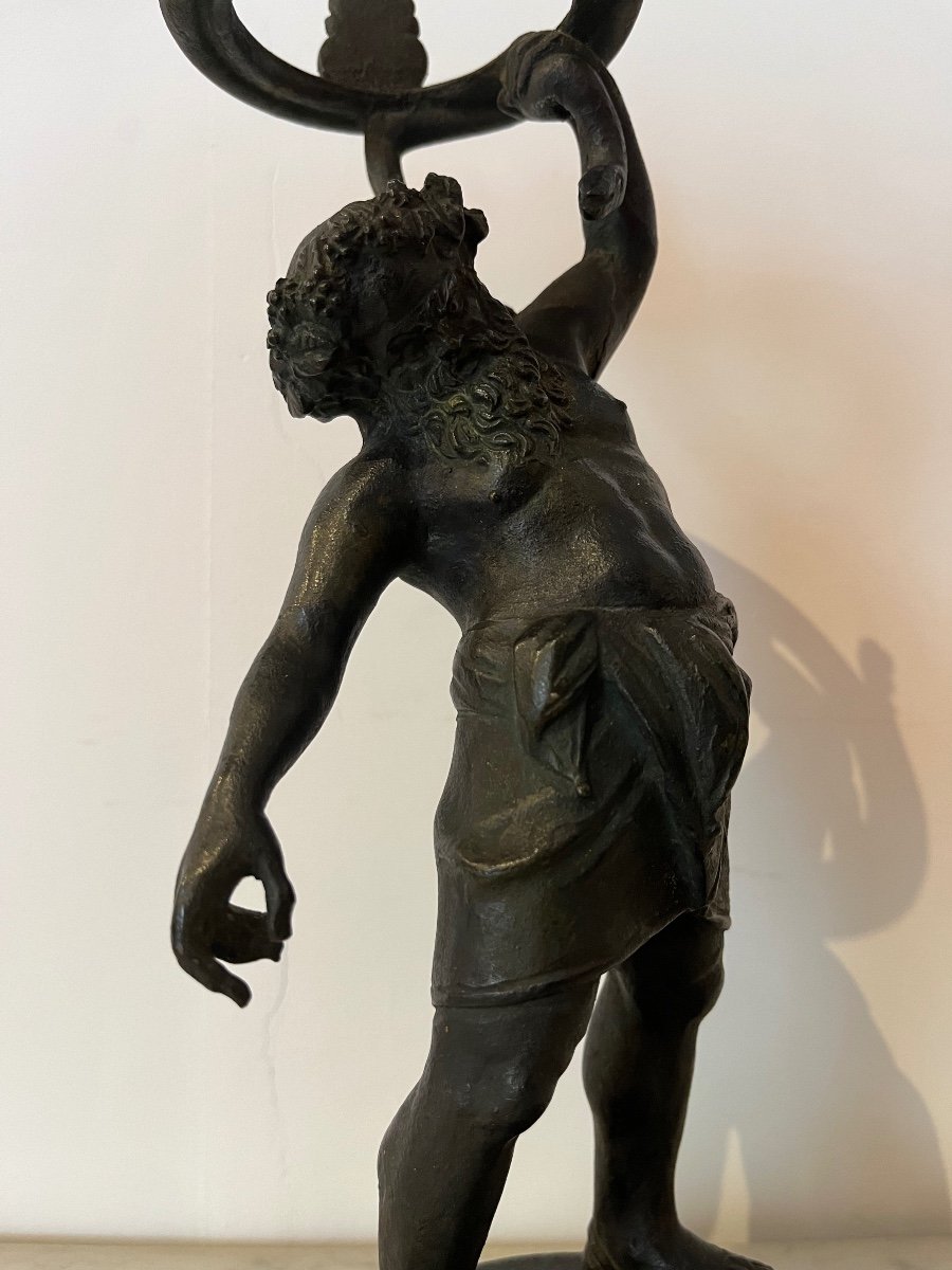 Bronze Sculpture - Grand Tour - Silenus - Italy - 19th Century -photo-4