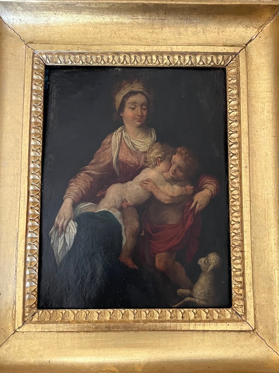 Tableau - Huile Sur Cuivre - Vierge à L’enfant - H. Rottenhammer - Allemagne - XVII ème -photo-4