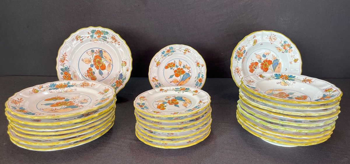 Dinner Service (34pcs) - Earthenware - Dior X Larucci -france - 20th Century -photo-3