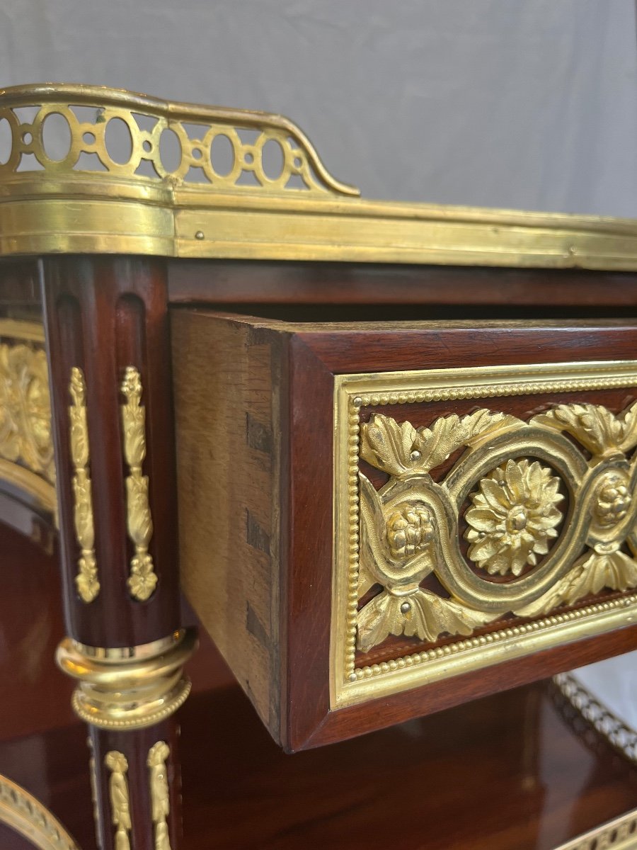 Console - Mahogany And Gilt Bronze - P. Sormani (atb) - France - 19th Century -photo-3