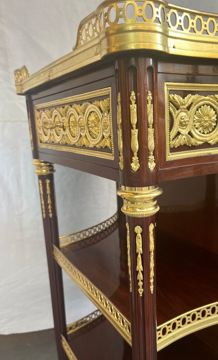 Console - Mahogany And Gilt Bronze - P. Sormani (atb) - France - 19th Century -photo-5