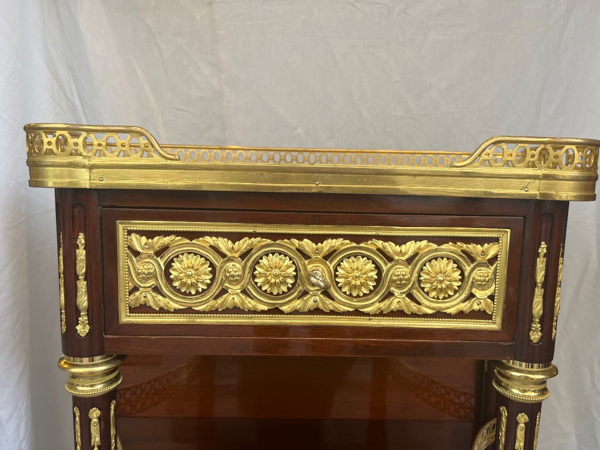 Console - Mahogany And Gilt Bronze - P. Sormani (atb) - France - 19th Century -photo-6