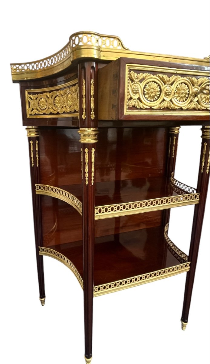 Console - Mahogany And Gilt Bronze - P. Sormani (atb) - France - 19th Century -photo-2