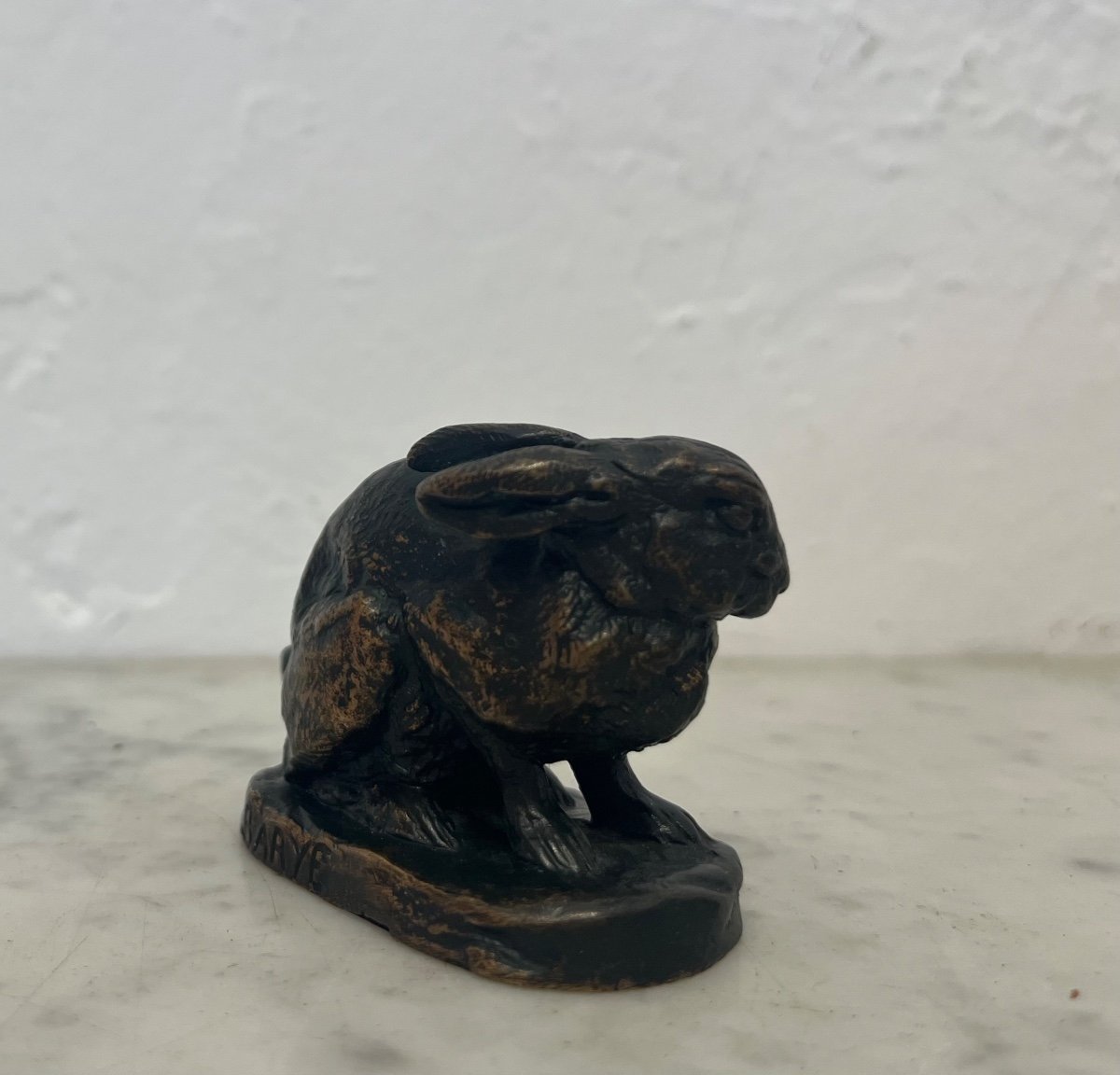 Sculpture - Bronze - Hare - Barye/barbedienne - 19th Century-photo-4