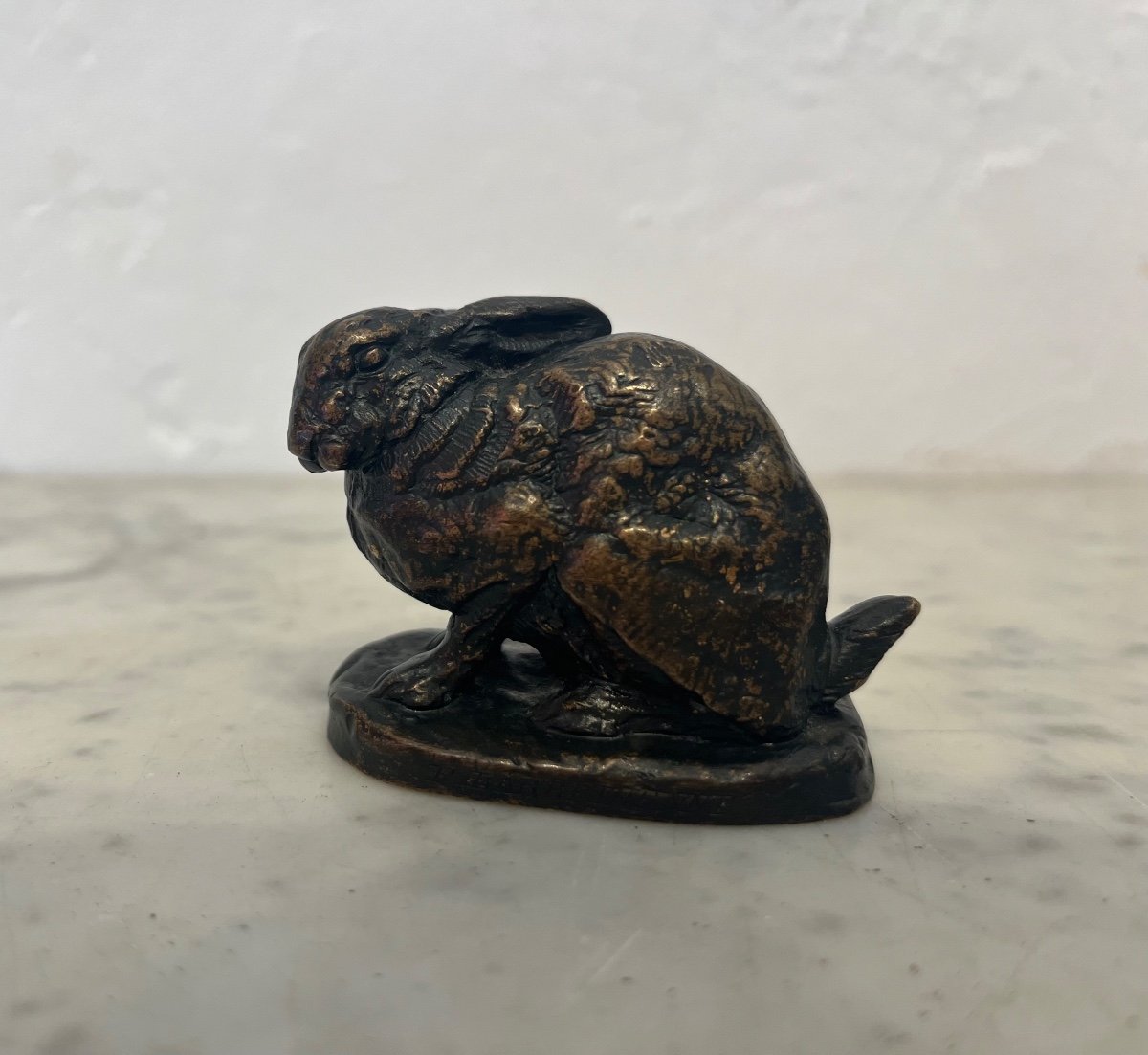 Sculpture - Bronze - Hare - Barye/barbedienne - 19th Century-photo-4