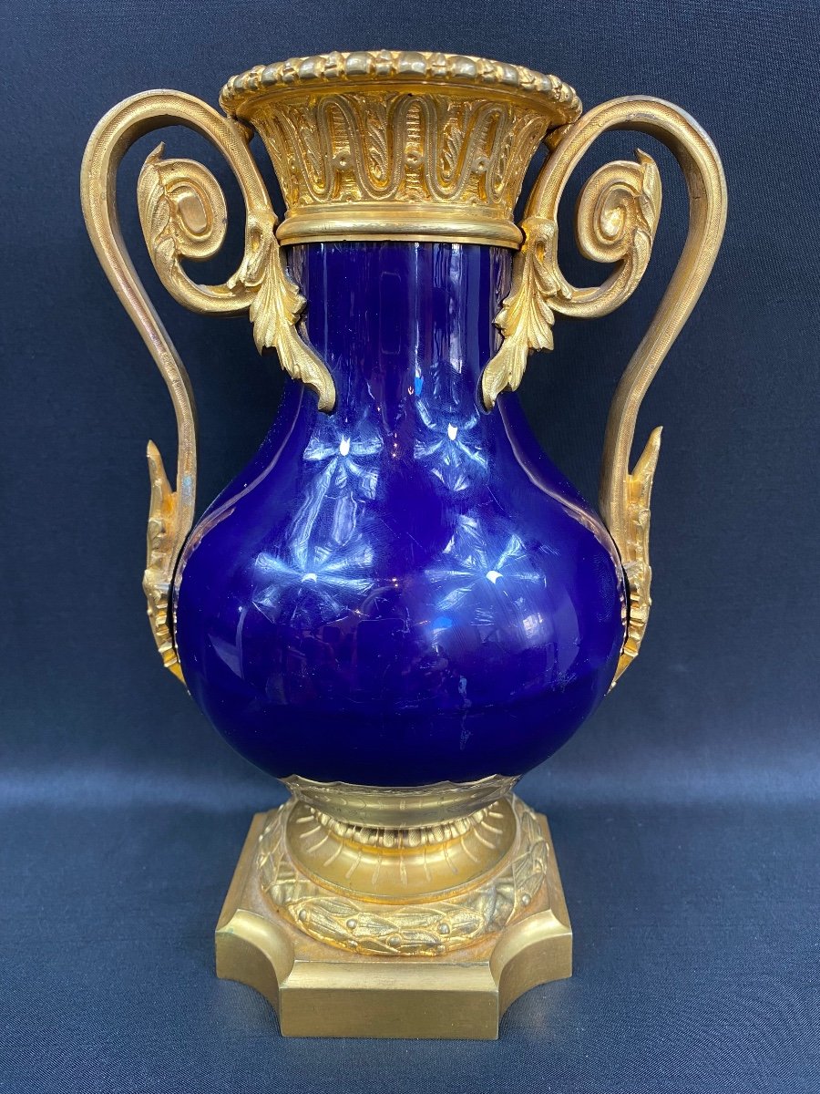 Vase - Porcelain/gilt Bronze - Sèvres - France - 19th Century -photo-4