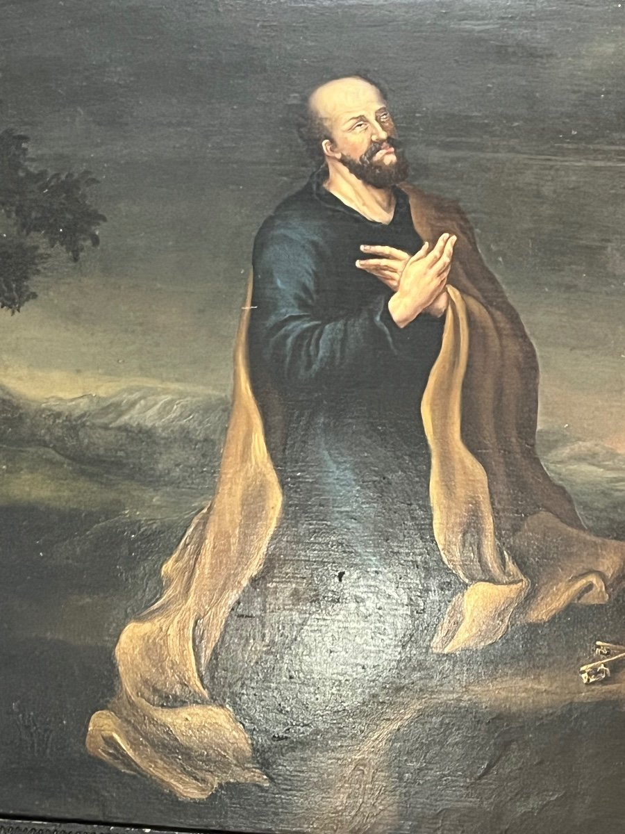 Painting - Hsp - Saint Peter -flemish School  - 18th Century -photo-2