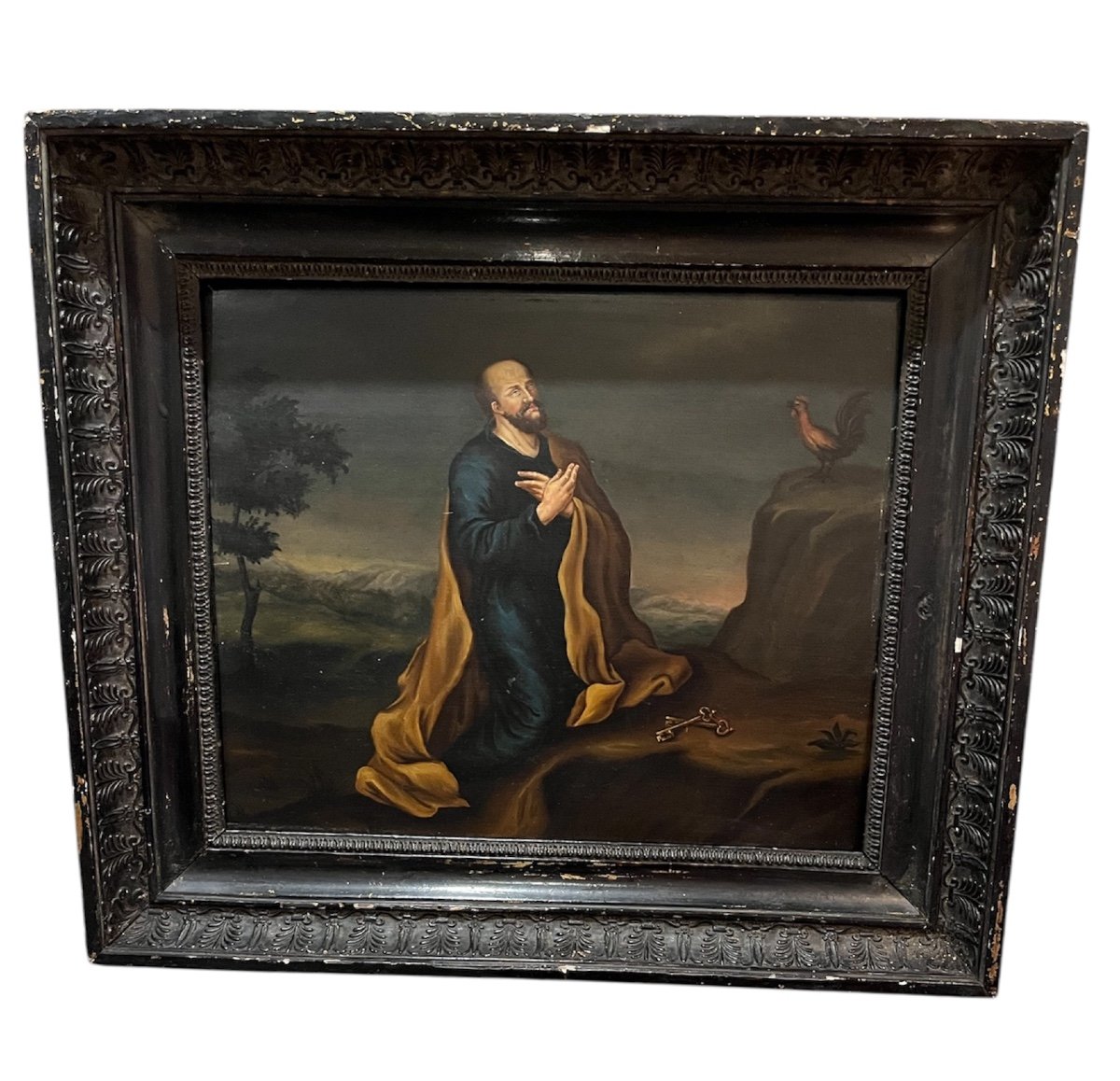 Painting - Hsp - Saint Peter -flemish School  - 18th Century 