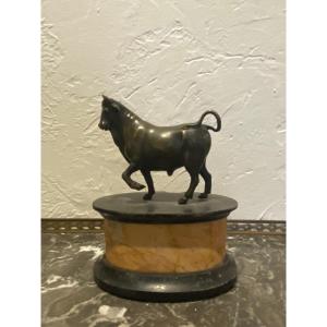 Sculpture - Bronze - Passing Bull - J. Bologna - Italy - 18th Century 