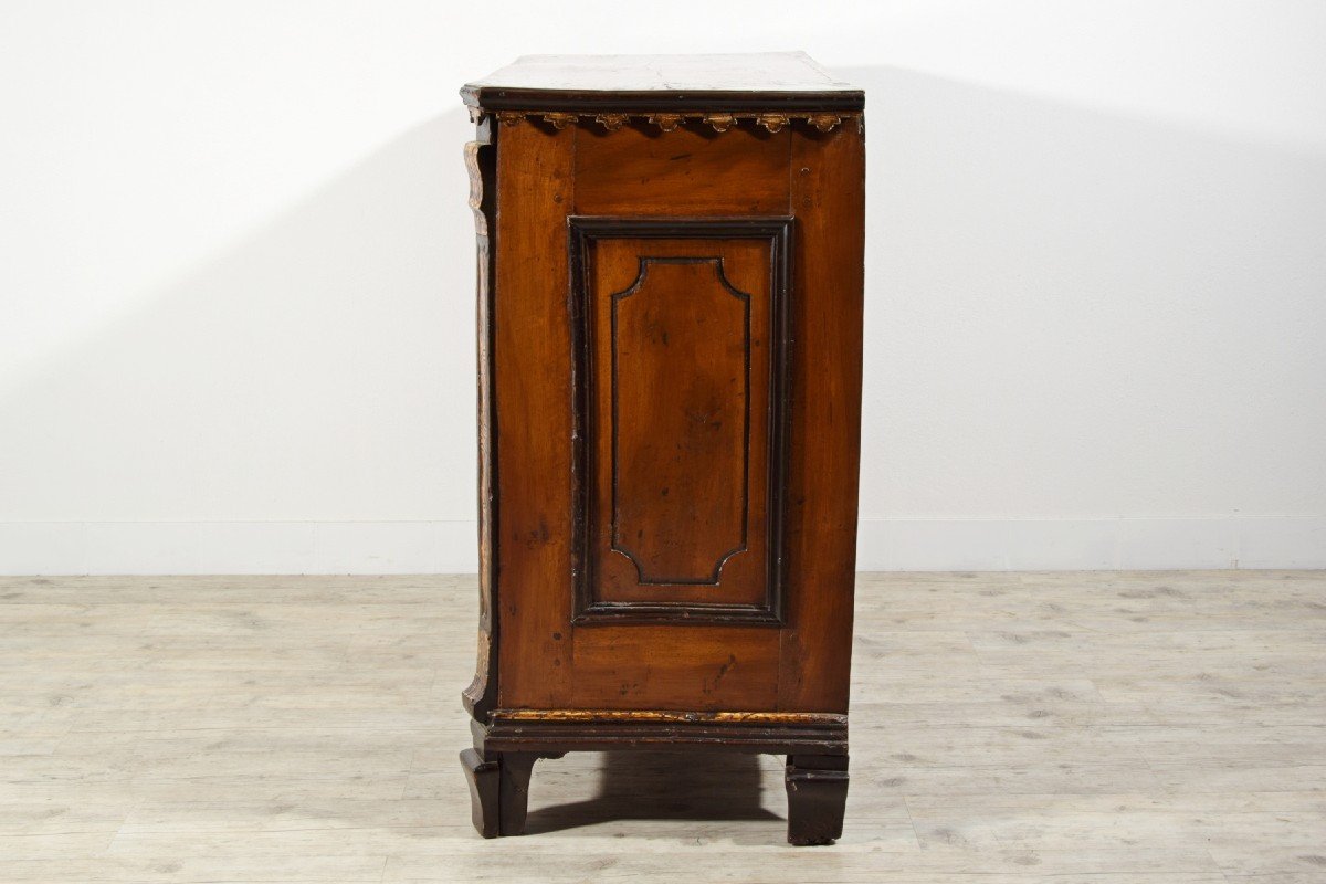  Baroque Chest Of Drawers In Walnut Inlaid, Lombardy, Late Seventeenth Century-photo-4