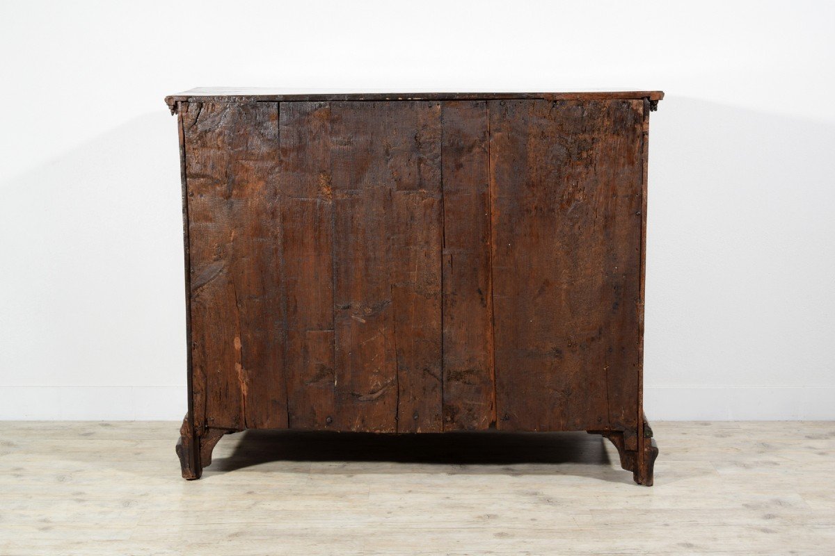  Baroque Chest Of Drawers In Walnut Inlaid, Lombardy, Late Seventeenth Century-photo-7