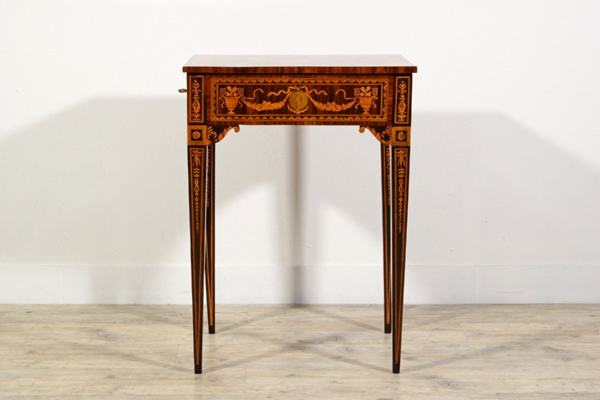 18th Century, Italian Neoclassical Inlay Wood Centre Table -photo-2