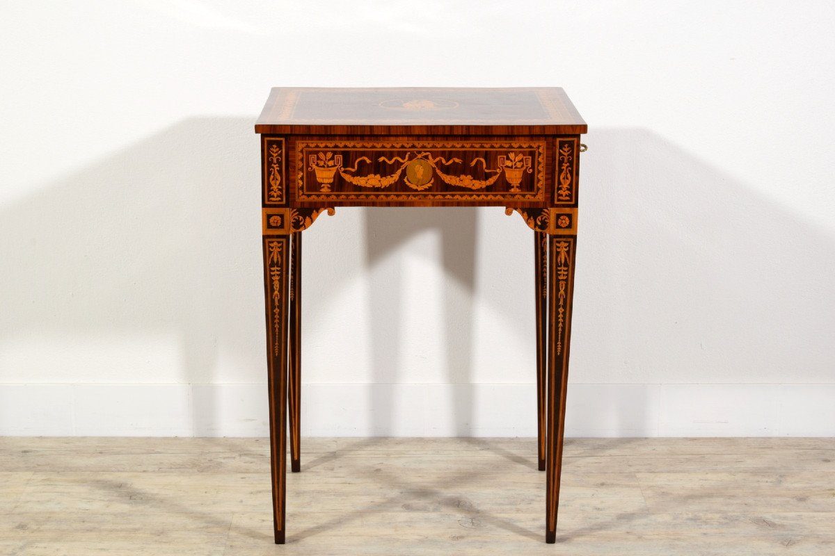 18th Century, Italian Neoclassical Inlay Wood Centre Table -photo-2