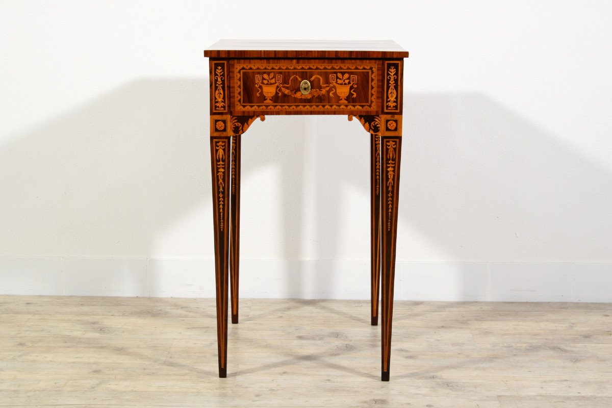 18th Century, Italian Neoclassical Inlay Wood Centre Table -photo-3