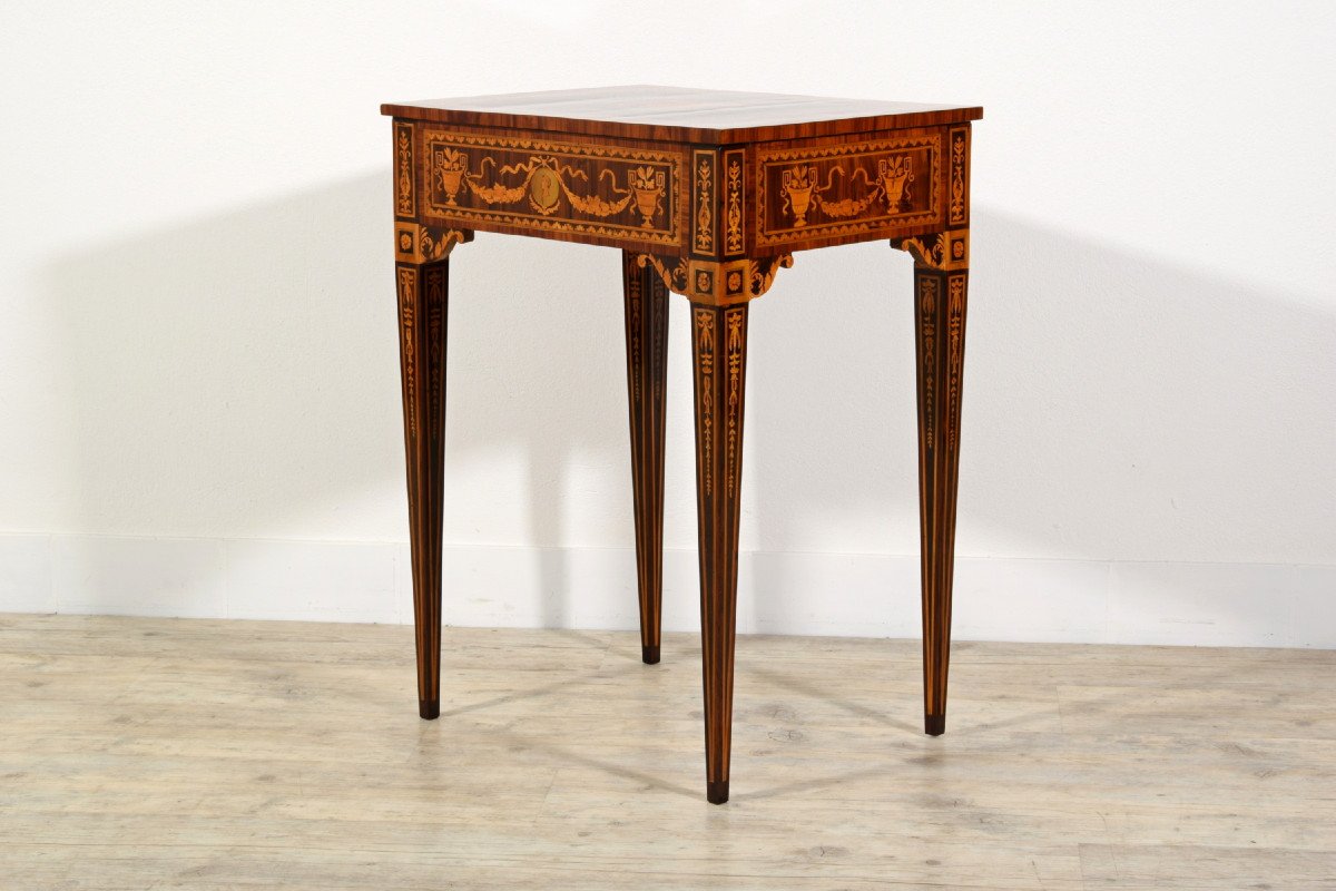 18th Century, Italian Neoclassical Inlay Wood Centre Table -photo-8