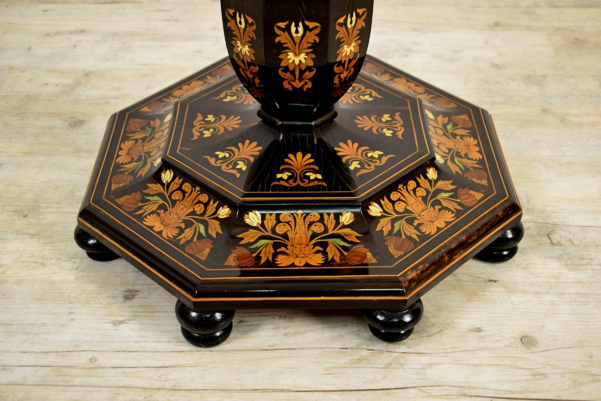 19th Century, Italian Fine Octagonal Sail Plan Center Table By Luigi And Angiolo Falcini-photo-4