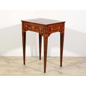 18th Century, Italian Neoclassical Inlay Wood Centre Table 