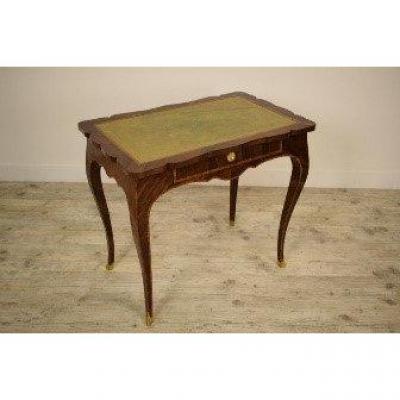 18th Paved And Inlaid Wood Italian Luois XV Writing Desk