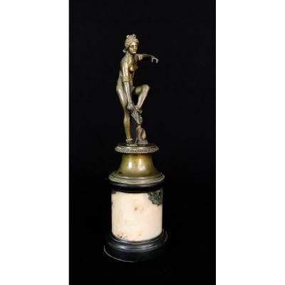 18th Century, Italian Bronze Sculpture With Venus Removing Her Sandal