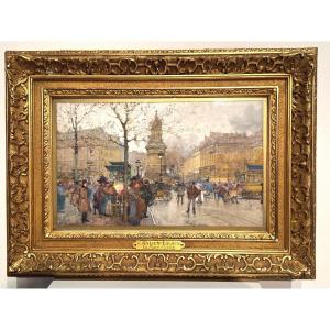 Place De Clichy By Eugène Galien Laloue.