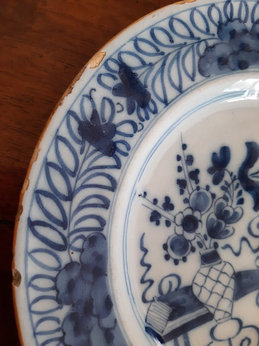 Pair Of Delft Earthenware Plates Brand 