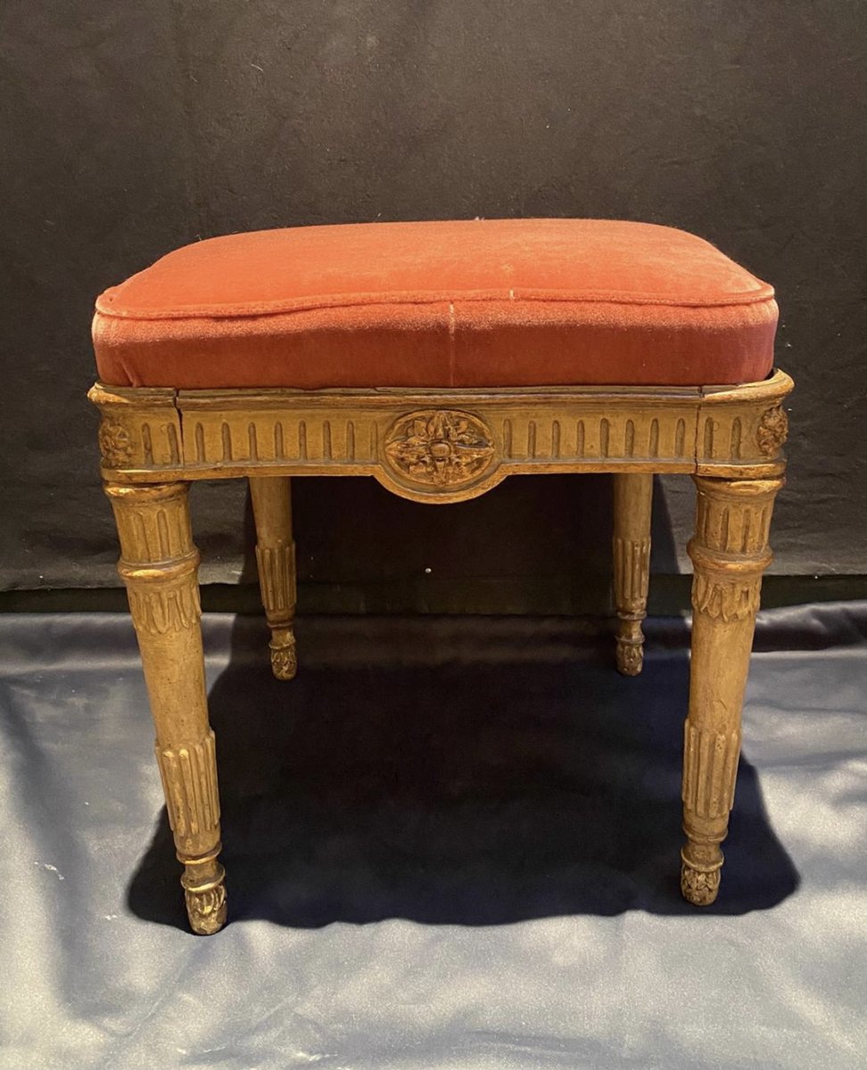 Suite De Quatre Tabourets Louis XVI-photo-1