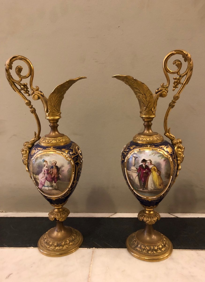 Pair Of Pourers, France, Late 19th Century