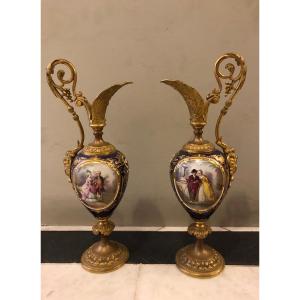 Pair Of Pourers, France, Late 19th Century