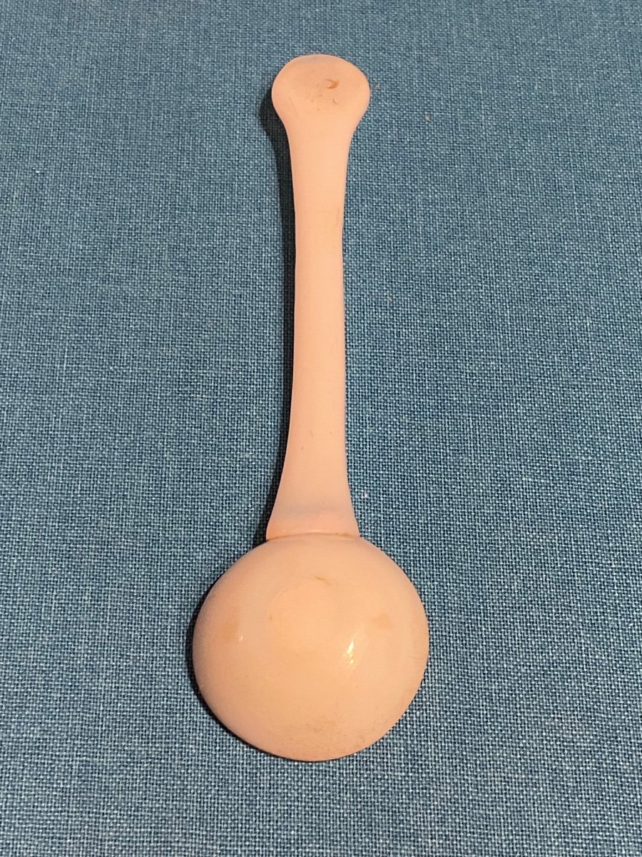 Rare Mustard Spoon In Opaline Eighteenth Time.-photo-3